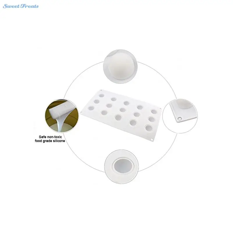 1 шт. антипригарная силиконовая круглая форма в форме шарика мини для трюфеля