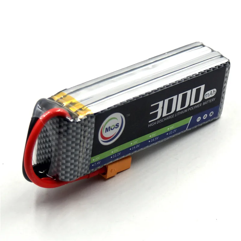 MOS RC Перезаряжаемые LiPo Батарея Мощность 4S 14 8 V 3000 мА/ч 30C 70C для радиоуправляемый