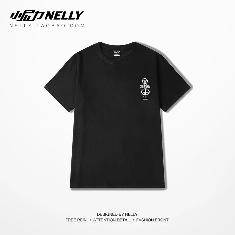 Мужская футболка с коротким рукавом NELLY хлопковая уличное для скейта в стиле