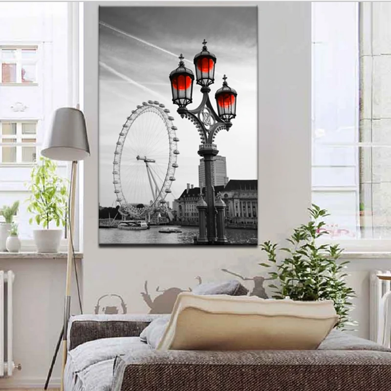 

Modern City Landscape Canvas Painting Landscape Of The Tower in Paris Poster Wall Picture For Living Room Home Decor