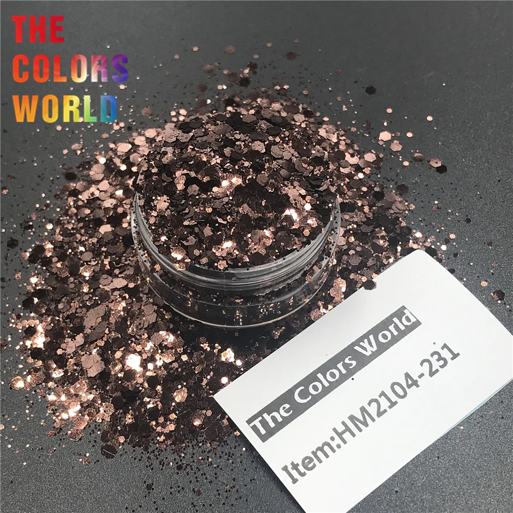TCT-278 Шестигранная форма металлические обычные цветные ногти Блестки для дизайна ногтей украшение для лица Блеск Макияж для тела фестиваль ручная работа