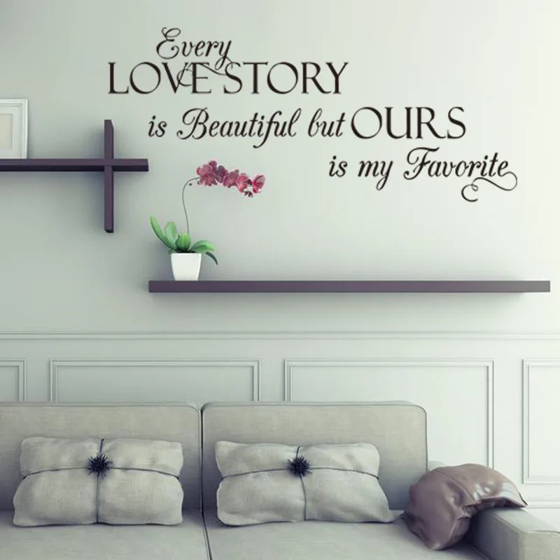 Новое поступление наклейки каждый Love Story Наклейки на стену Домашний Декор Sweet