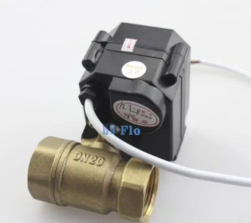 HSH Flo 2 способа 1/2 &quotдо 1&quot NPT DC12V/24 V латунный Электрический моторизованный шаровой