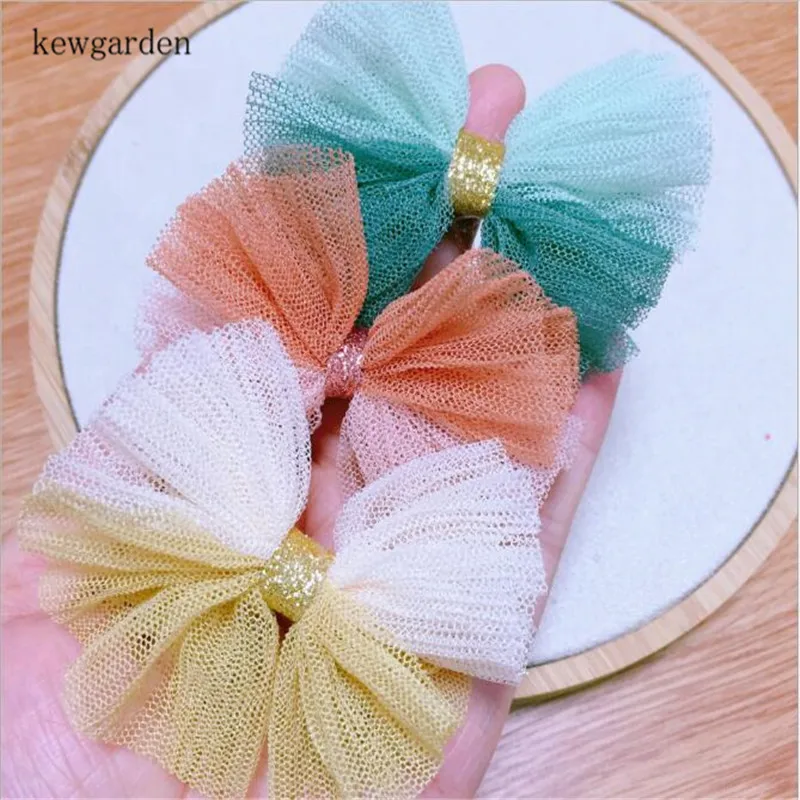 Kewgarden детская девочка Двойные Цвета Марля Кружева бант заколки для волос повязка