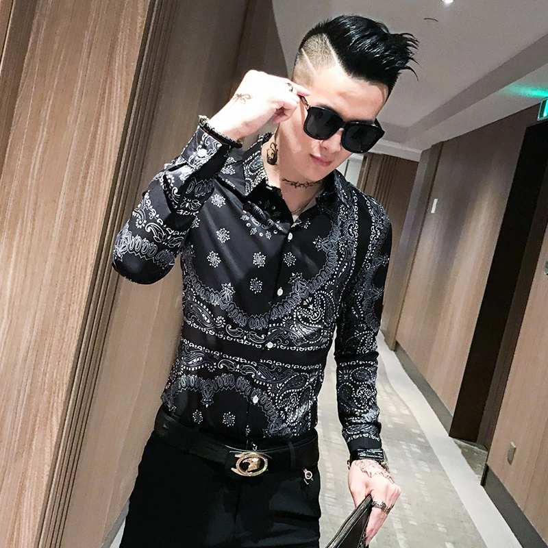 Camisa masculina осень мужские рубашки с длинным рукавом стройная фигура chemise homme на