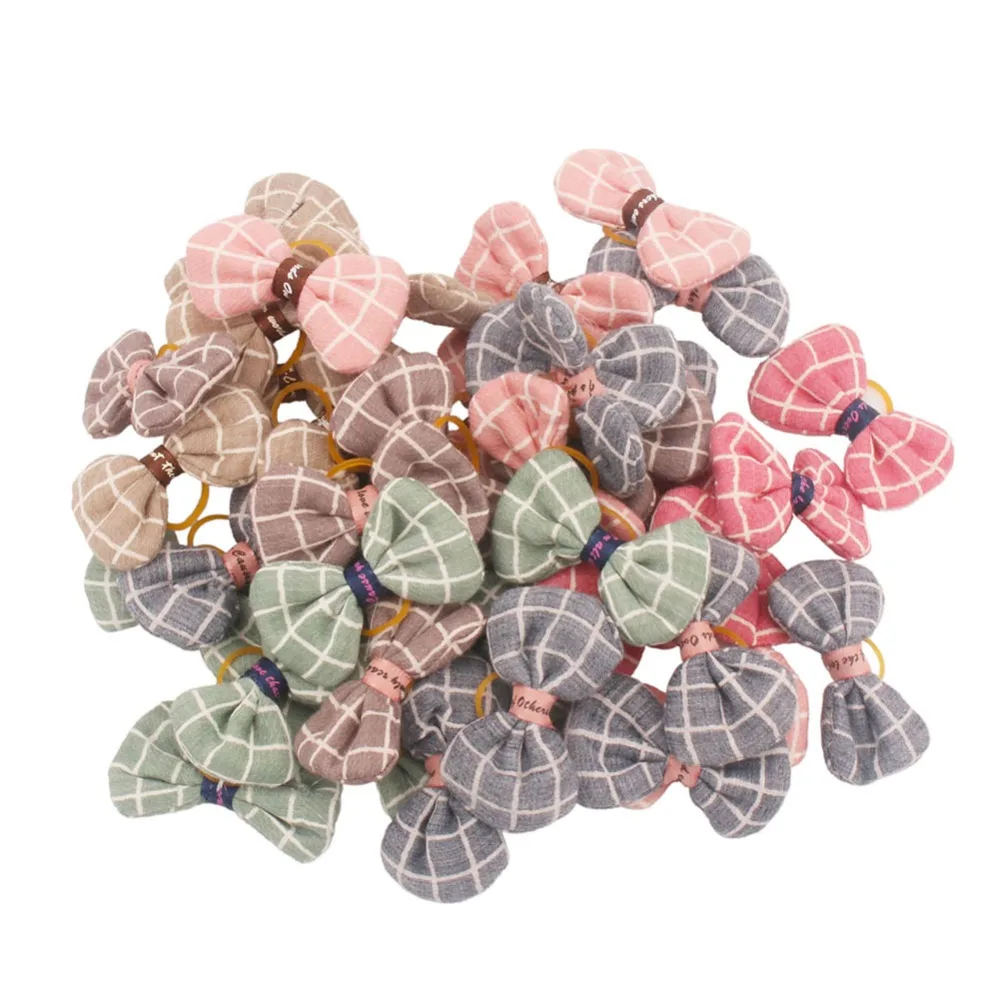 Банты для собак 50 шт./лот аксессуары волос розовые ярко зеленые синие желтые