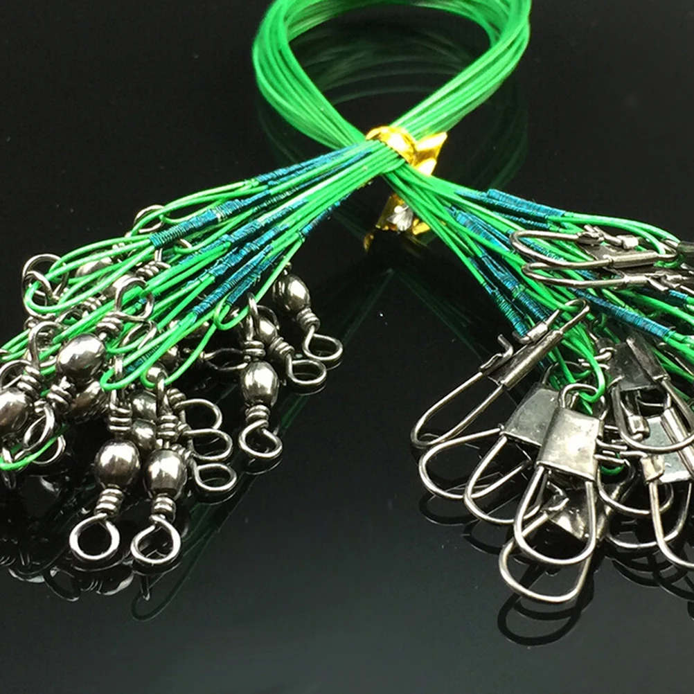 

20PCS/lot 15CM/20CM/25CM Steel Wire Leader Fishing Lure Fishing Line Swivel Tackle Spinner Shark Spinning Expert
