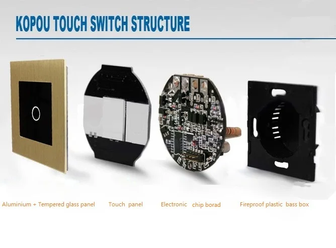 Clean Surface Touch Switch 2 Gang Way Slivery Color Aluminium Frame | Обустройство дома