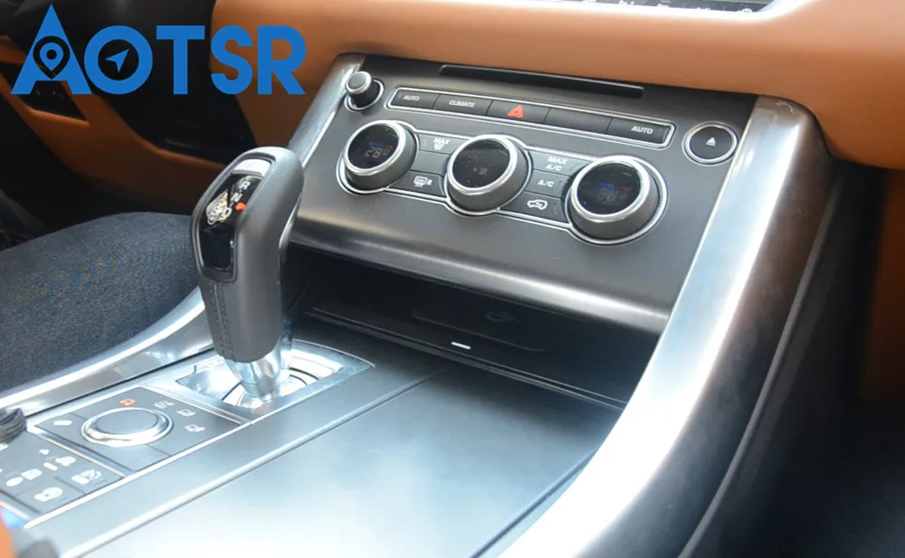 Aotsr QI Беспроводное Автомобильное зарядное устройство для Range Rover Sport 2014 2017