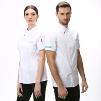 2019 summer hotel restaurant uniform men bakery uniform women chef cloths short sleeved