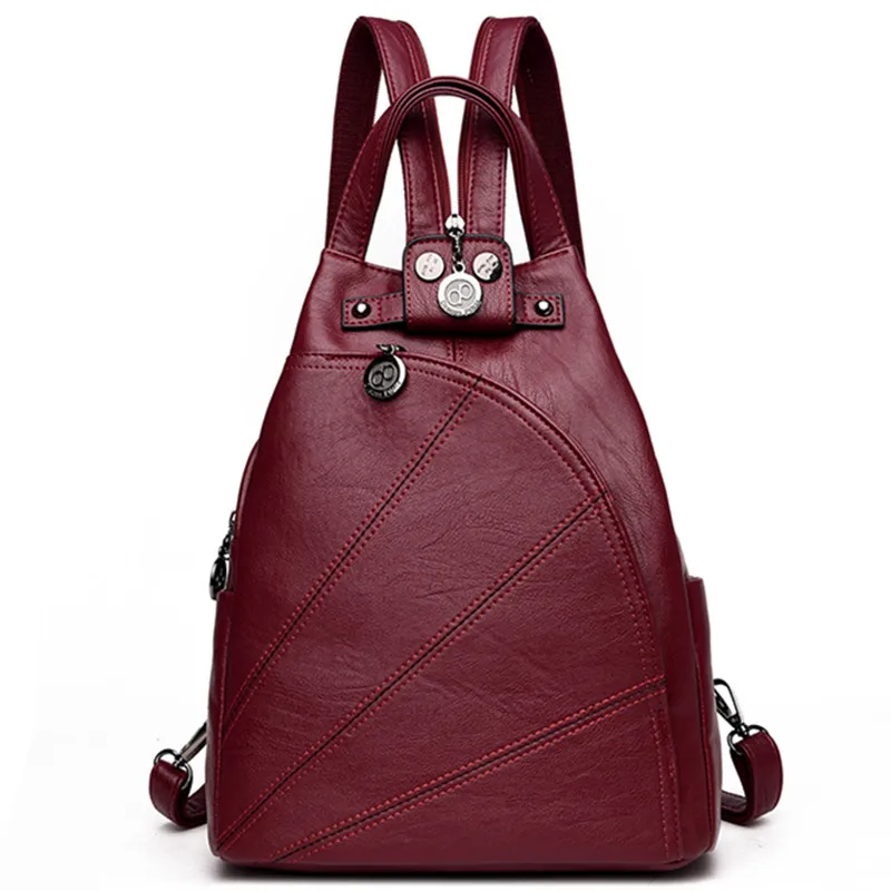 Женский рюкзак дизайнерский новый кожаный с защитой от кражи высококачественный