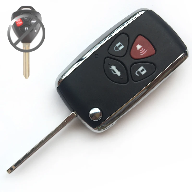 3/4 кнопки автомобильный брелок для TOYOTA Venza Corolla Camry 2008 2007 2009 2010 Matrix RAV4 откидной Складной Дистанционный Ключ заготовка чехол