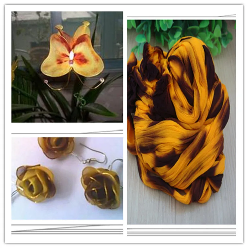 

54 colors mix shipping or only one color ship double color stocking flowers/nylon flower /silk flower making/ DIY flowers craft