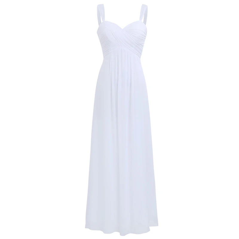 Женское длинное платье-макси летнее шифоновое Плиссированное Платье для