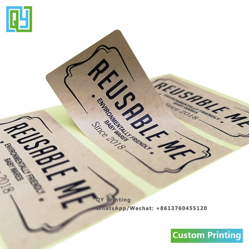 1000pcs 40x80mm Free Shipping Kraft Paper Stickers Special Selected High Quality  Packing Seal Label