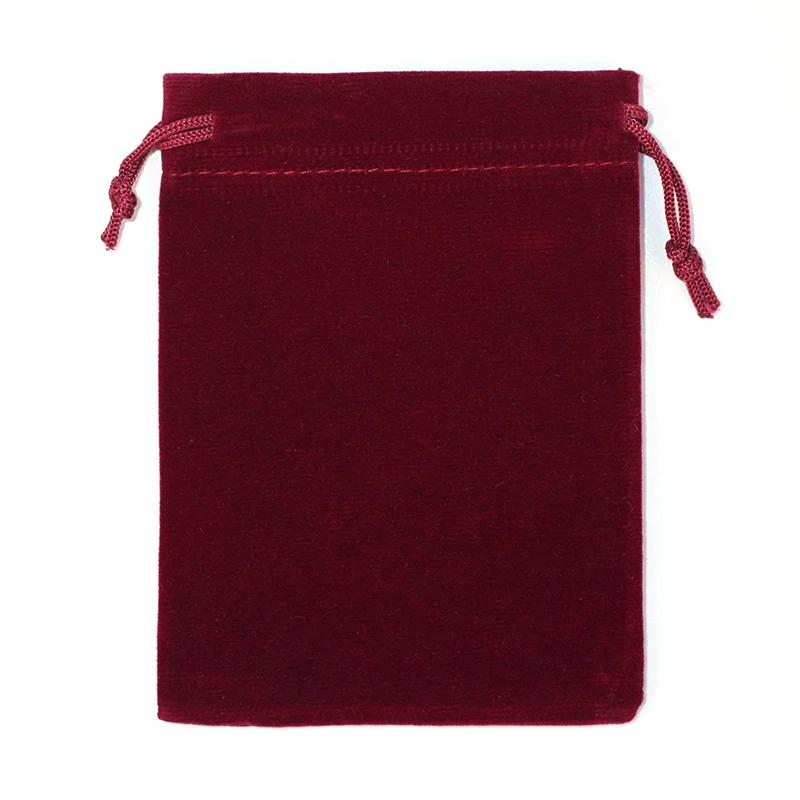 wine Red 50 шт./лот, 5x7 см, 7x9 см, 8x10 см, 9x12 см, цветная бархатная сумка для упаковки ювелирных изделий, бархатная сумка на шнурке, подарочные пакеты, можно настроить - Цвет: wine Red
