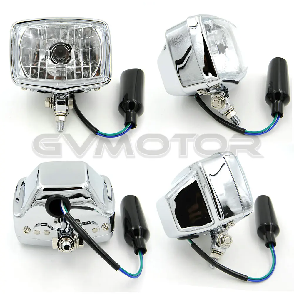 Chorme H4 DEUS Кафе Racer винтажный мотоциклетный светильник с квадратной головкой