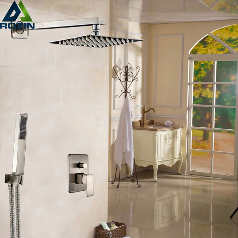 Матовый никелевый 12 &quotсмеситель для душа с одной ручкой ванной комнаты