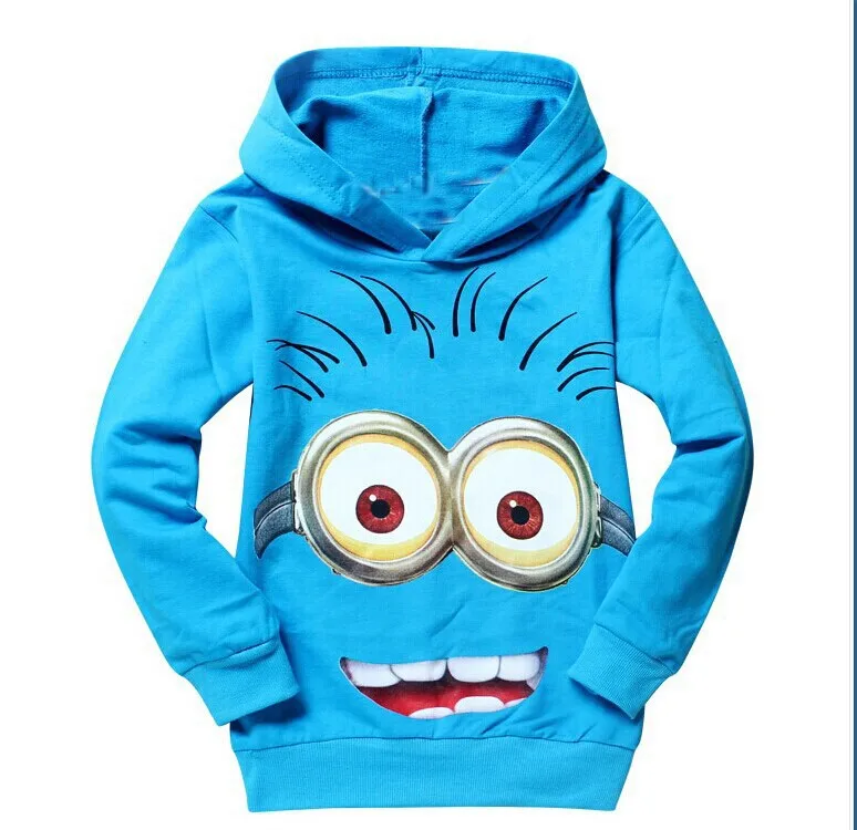 Популярная детская одежда толстовки с миньонами из мультфильма Гадкий я