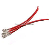 10cm switch plugs 6 3 faston 250 6 3mm terminals plugs female power cable red 0 75mm2 wire