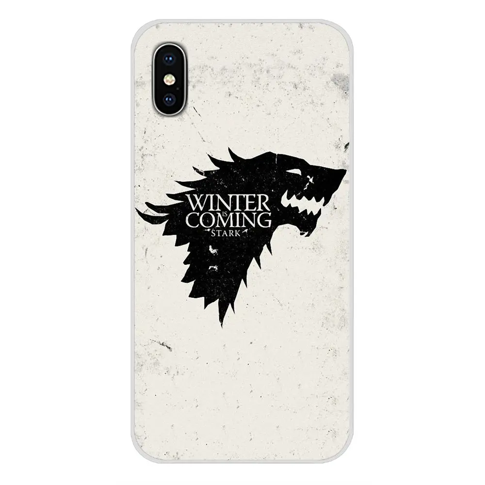 Для Apple iPhone X XR XS MAX 4 4S 5 5S 5C SE 6 6S 7 8 Plus ipod touch Игра престолов дом Старк обои мягкий