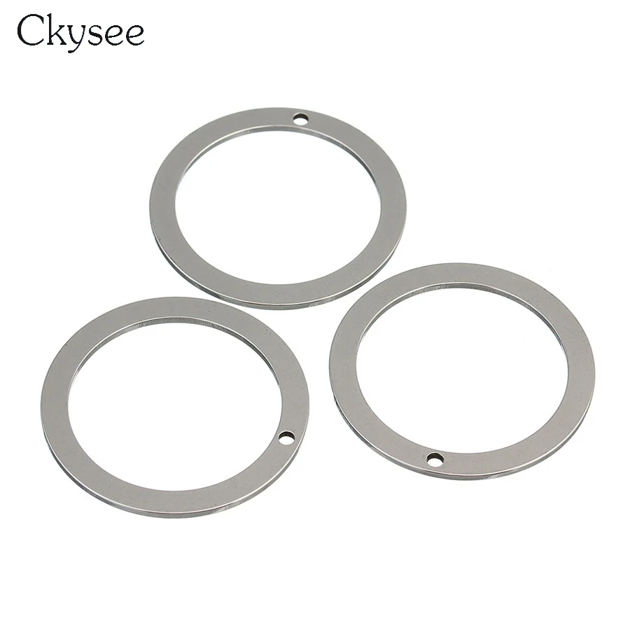 

Ckysee 10Pcs/lot Stainless Steel Open Jump Ring 29mm Metal Single Loop Big Split Ring For Keychain Diy Jewelry Making Supplies