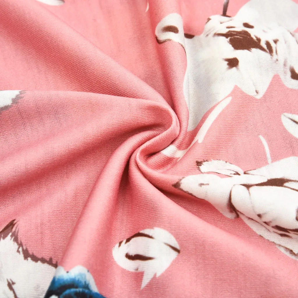 

Maternity top 2019 Women Long Sleeve Floral Striped Nursing Top T-shirt For Breastfeeding(Pink)