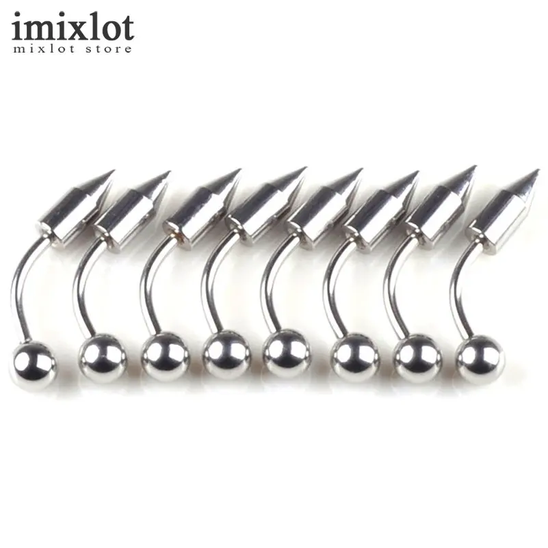 Imixlot 5 шт./лот Нержавеющая сталь бровей живота пупка губ язык нос пирсинг Bar Ring Labret