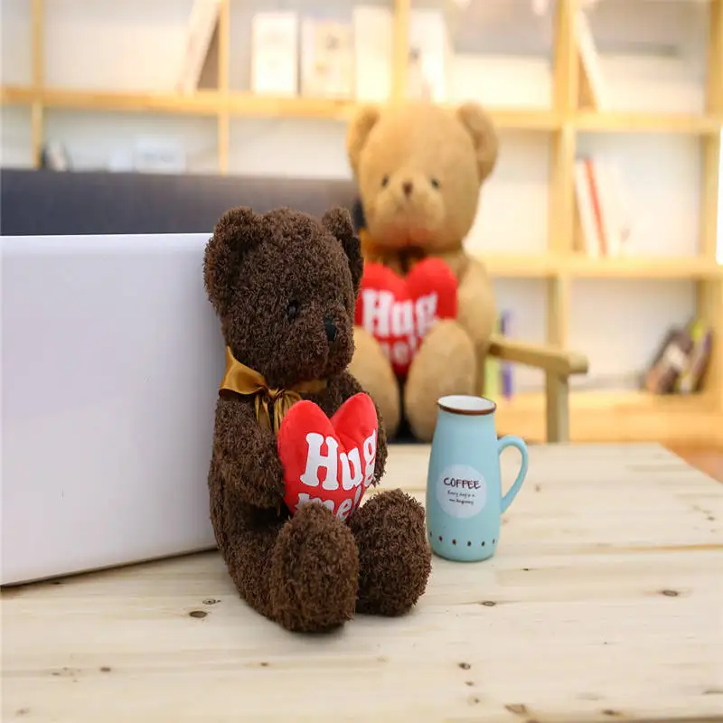 Children Animals Bear Plush Toys 38cm Cute Teddy Christmas with Heart Dolls Letter Romantic Bears Doll | Игрушки и хобби