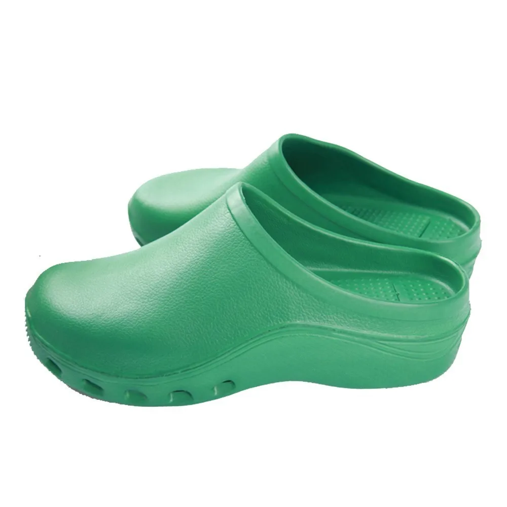 Медицинская обувь хирургическая лаборатория Унисекс Доктор Медсестры противоскользящая Стоматологическая Больничная Чистка защитная Рабочая одежда тапочки имплантационный чип - Цвет: Зеленый