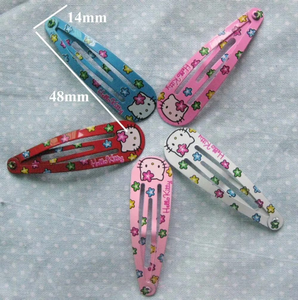 Заколки для волос Hello Kitty новорожденных 2 карты Детские аксессуары Мультяшные