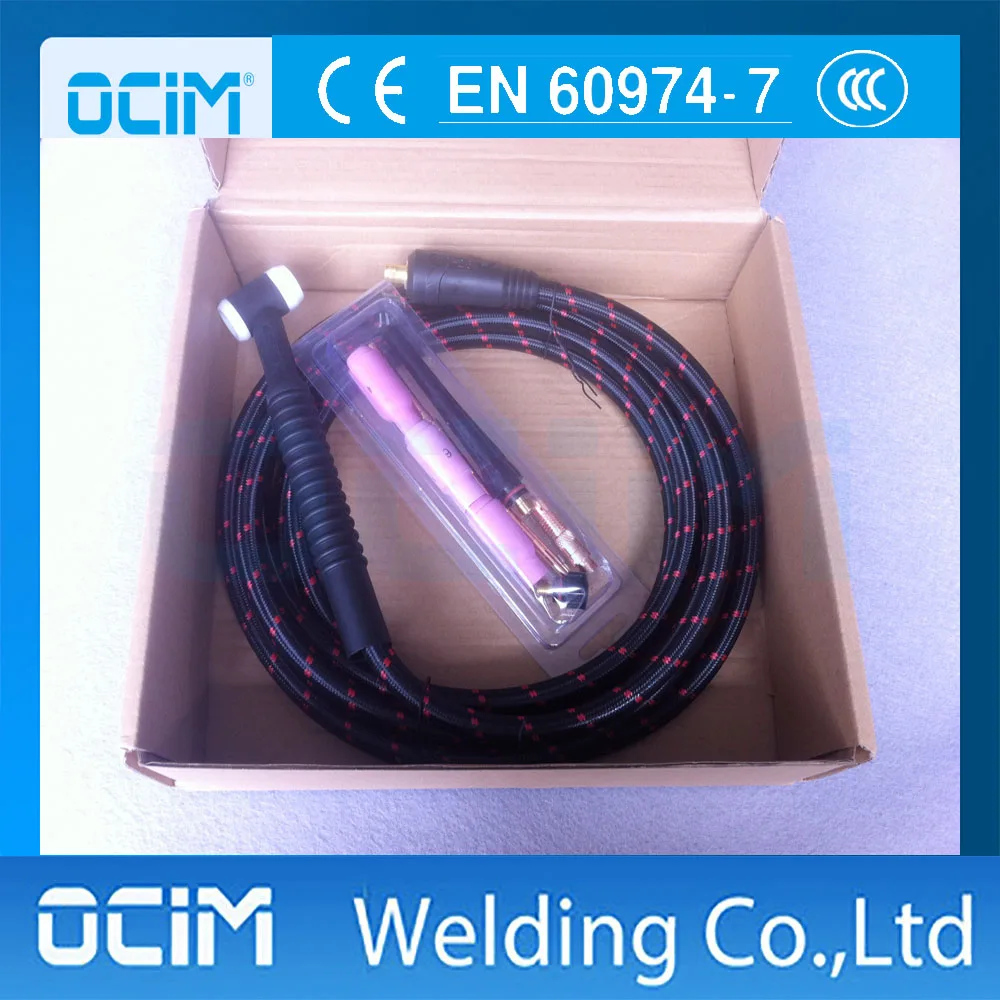 Сварочная горелка TIG газовая 8 м с воздушным охлаждением WP17 WP PTA DB SR 17|tig welding torch|welding