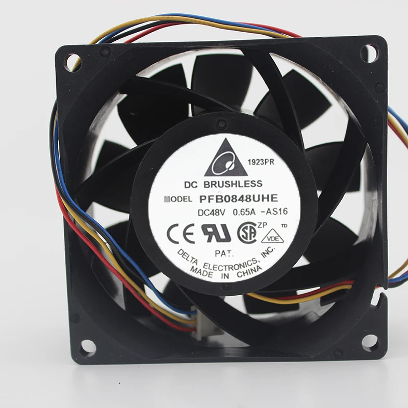 

for delta PFB0848UHE 8CM 8038 48V 0.65A pwm wind capacity cooling fan 80*80*38mm 7500RPM 107.3CFM