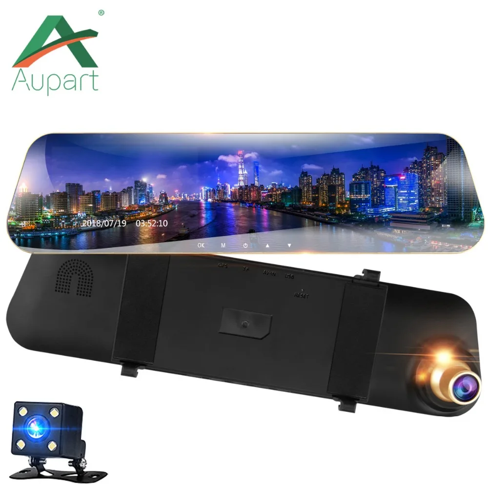 Автомобильный видеорегистратор с двойным объективом видео 4 3 &quot1080 P регистратор