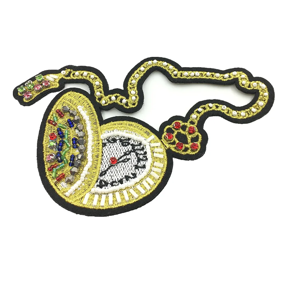 2 шт. нашивки для наручных часов с вышивкой из бисера|patches for clothing|applique patchvelvet patch |