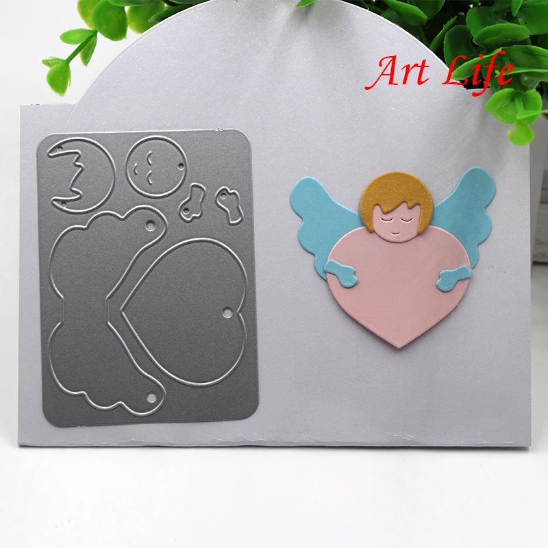Новинка 2017 металлические режущие трафареты Love Angel для скрапбукинга/фотоальбома