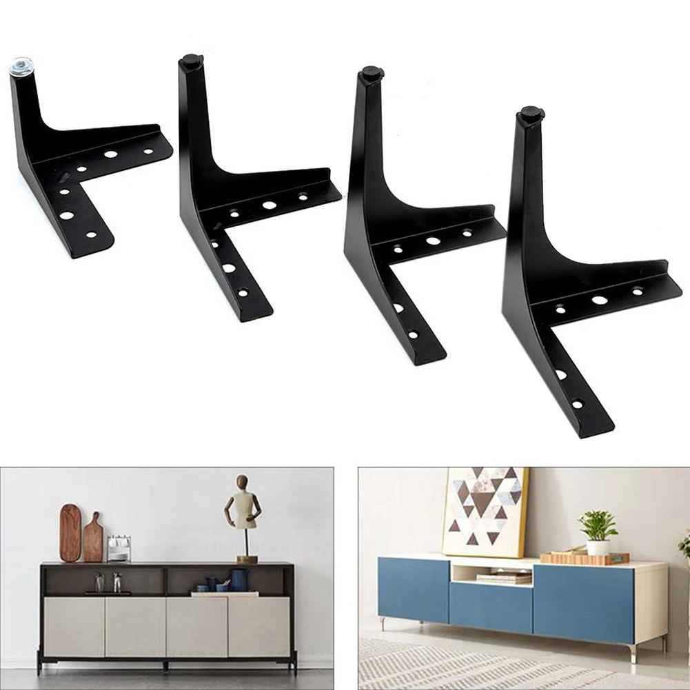 Legs Metal Durable Accessories Table Home Reinforcement Furniture Hardware Practical Adjustable Height Sofa Foot Triangle Cover |
