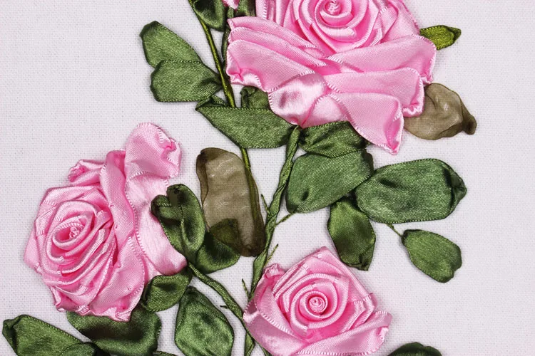 Набор для вышивки крестиком сделай сам 3D ленты наборы рукоделия синие красные