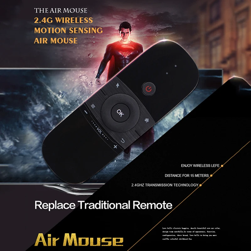 Оригинальная W1 клавиатура мышь беспроводная 2 4G Fly Air перезаряжаемая мини пульт