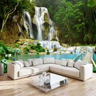 Настенная 3D ткань на заказ, Настенные обои с изображением леса, водопада, природного ландшафта, для гостиной, современное покрытие