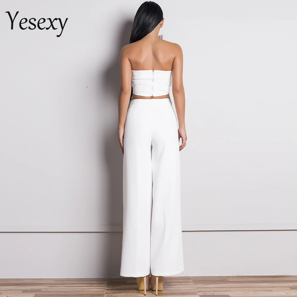 Женский костюм двойка Yesexy с открытой спиной без рукавов открытыми плечами поясом