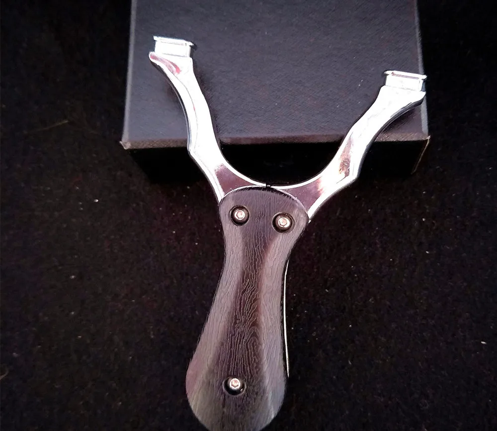 Портативная мини складная рогатка из сплава профессиональная плоской резины с