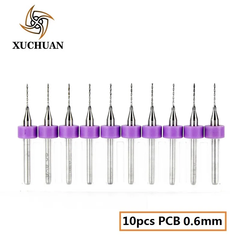 PCB0.6 10PCS 10 шт. 0,3-1,2 мм PCB мини сверло твердосплавное микро сверло PCB печатная плата сверло набор PCB сверло - Color: PCB0.6 10PCS