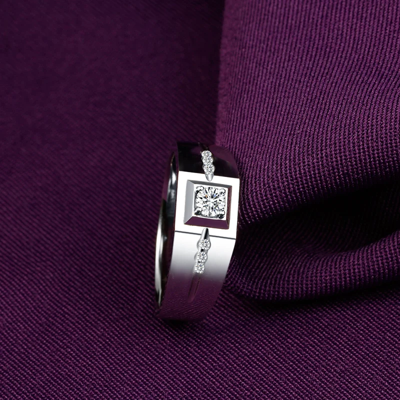 18K Gold Diamond Ring Atmospheric Male Platinum Marriage Proposal Customized Pt950 Rose | Украшения и аксессуары