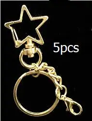 5pcs gold star g 5-10 шт Kawaii Сердце DIY аксессуары Дельфин Омар застежка Декор звезда Сакура Подвески Ювелирные изделия из смолы крючки для ключей фурнитура - Цвет: 5pcs gold star g