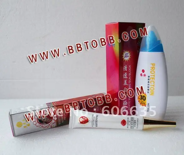 

Yiqi Sunblock+Yiqi Whitening Glossing Active Eye Cream(free shipping) sun cream