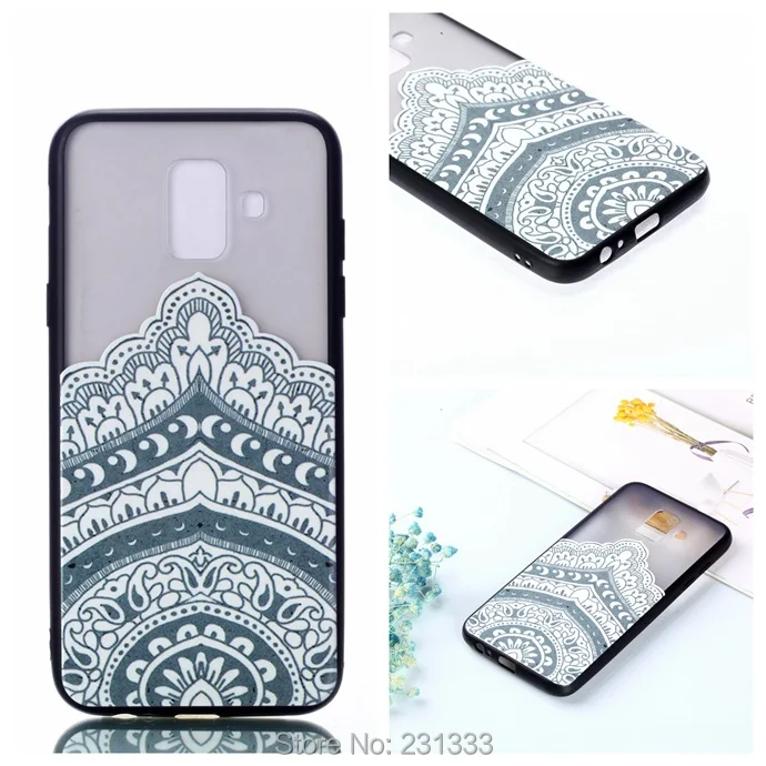 Чехол C ku для Samsung Galaxy A6 Plus J4 J6 2018 рельефный жесткий чехол из ТПУ и поликарбоната с