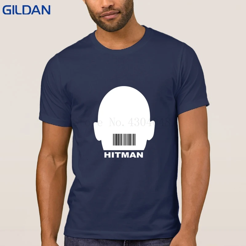 Печатные Hitman Pix футболка Homme Camisa Для мужчин 100% хлопок интересный веселый