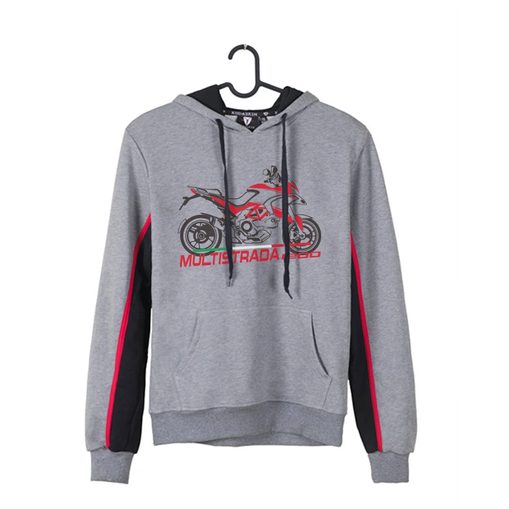 

KODASKIN Men Cotton Round Neck Casual Printing Sweater Sweatershirt Hoodies for Multistrada 1200 Multistrada1200