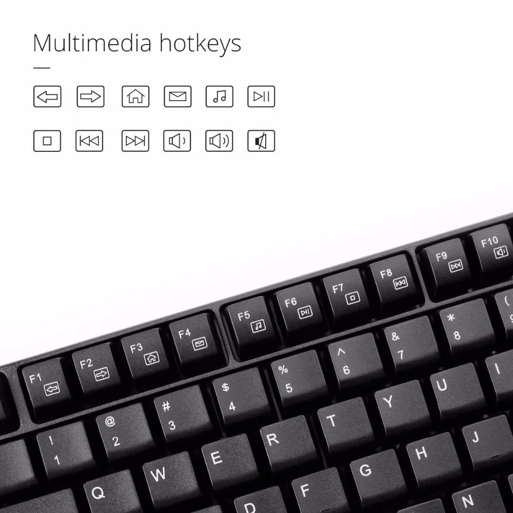 Rapoo 1800P3 мультимедийная Беспроводная клавиатура мышь комбо для компьютера ТВ |